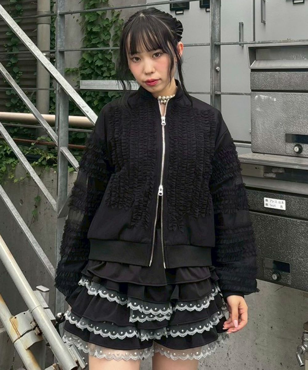 新品完売品23awキャンディストリッパー フリル ブルゾンcandyエイミーロウ 新品完売品23awキャンディストリッパー フリル ブルゾンcandyエイミーロウ