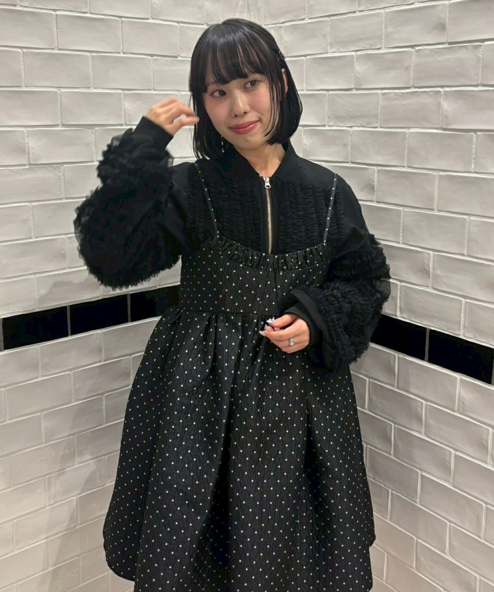 OVERLAPPED FRILL BLOUSON | Candy Stripper（キャンディ ストリッパー