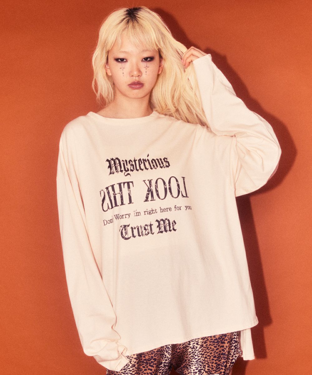 TWIN DOGS KNIT JUMPER アイボリー Candy Stripper（キャンディーストリッパー） ニット セーター TWIN