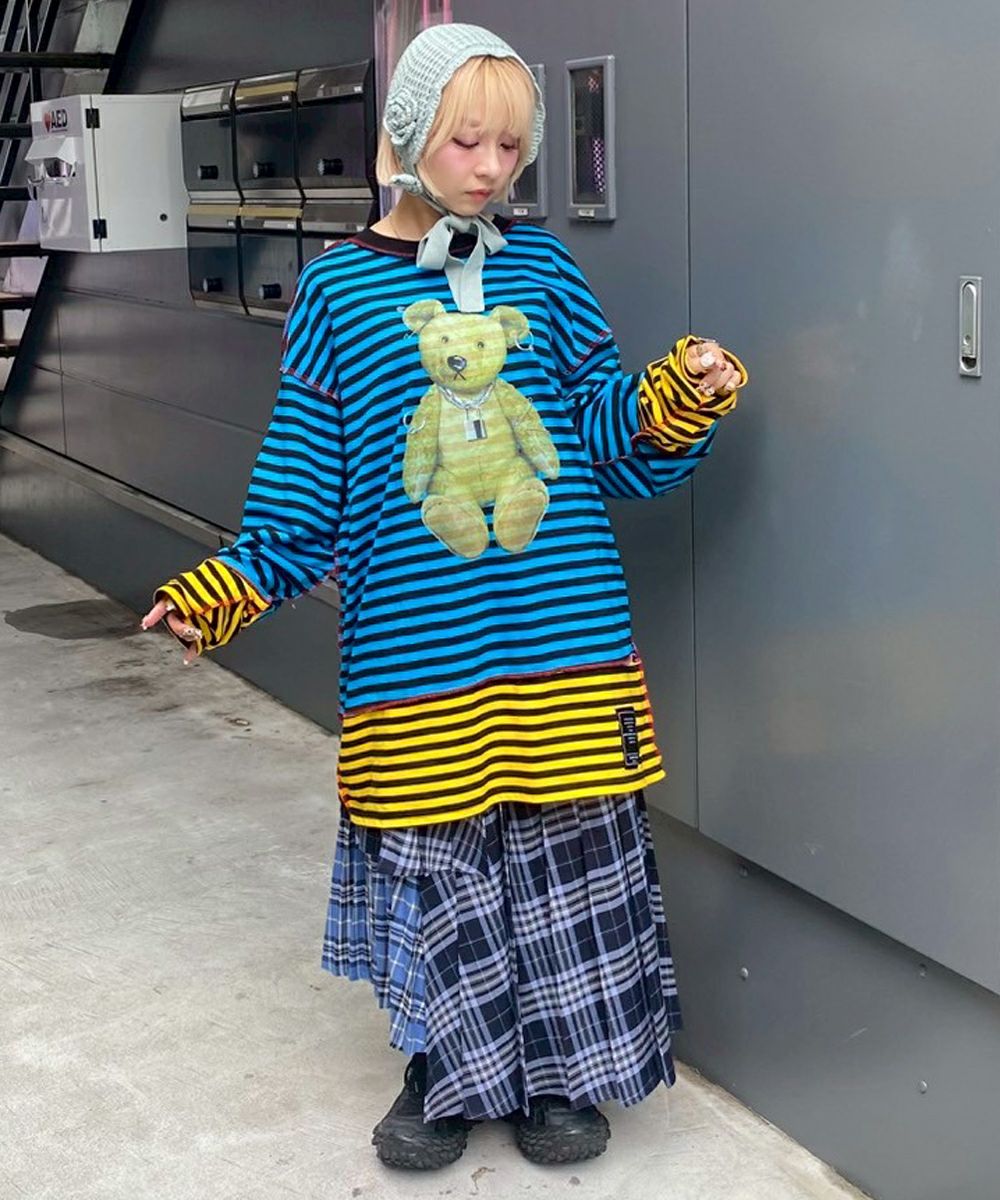 BROKEN BEAR BORDER TOPS | Candy Stripper（キャンディ ストリッパー