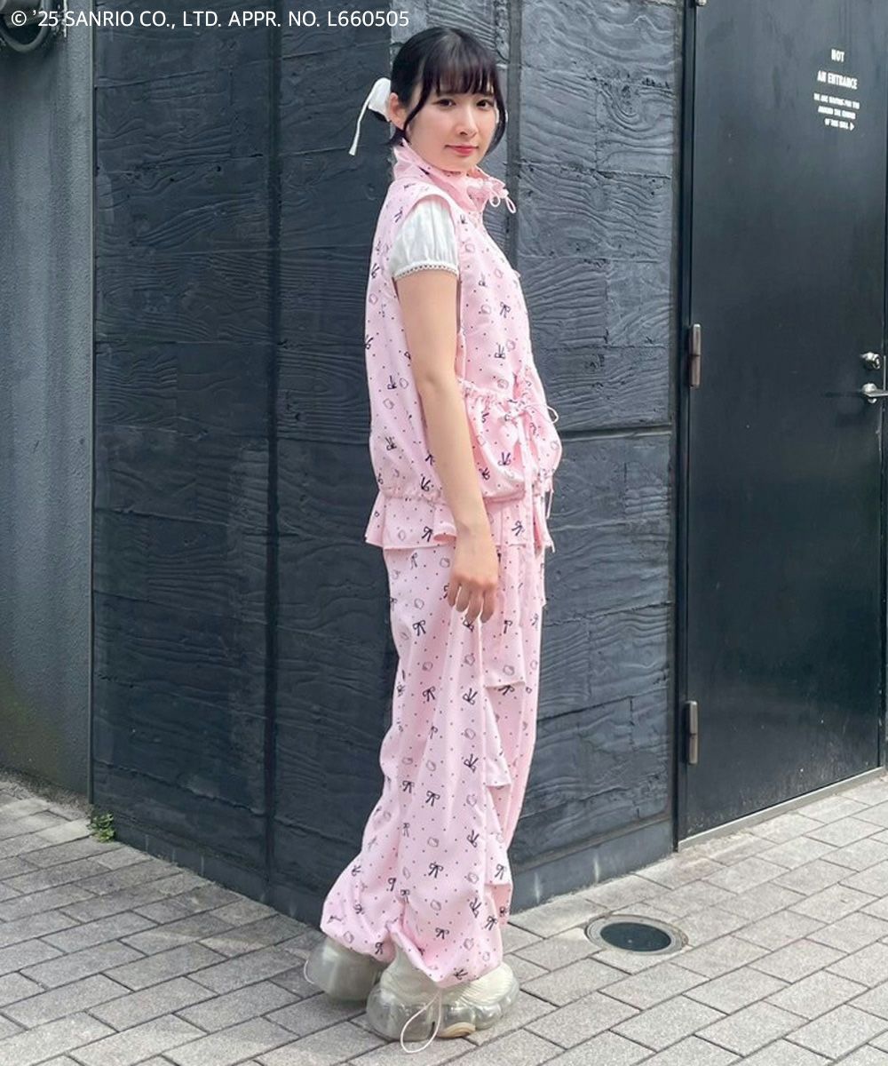 HELLO KITTY】RIBBON＆DOT WRAP PANTS | Candy Stripper