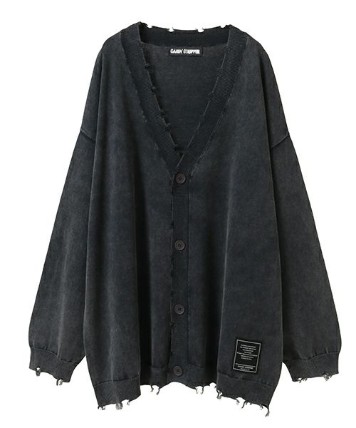 トップス DAMEGE PIGMENT KNIT CARDIGAN PIGMENT DAMAGE KNIT CARDIGAN | Candy Stripper（キャンディ