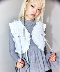 Candy Stripper(キャンディストリッパー) RIBBON＆DOT VEST RIBBON＆DOT WRAP PANTS レディース FREE 【中古】【ブランド古着バズストア】 LACE FRILL POCKET VEST | Candy Stripper（キャンディ ストリッパー