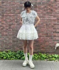 LACE FRILL POCKET VEST | Candy Stripper（キャンディ ストリッパー