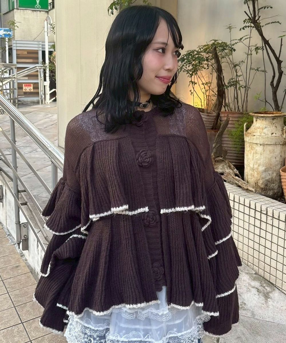ROSE SHEER KNIT CARDIGAN | Candy Stripper（キャンディ ストリッパー