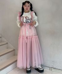 ETOILE TIERED HARNESS TULLE SKIRT | Candy Stripper（キャンディ