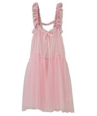 キャンディストリッパー ハーネスチュールベスト キャンディ ストリッパー24年春、フリル×リボンのフード付きワンピ