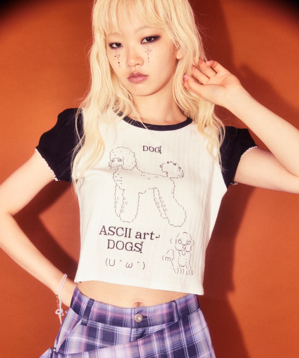 tシャツ ASCII ART DOG Tシャツ レディース ASCII ART DOG TEE | Candy Stripper（キャンディ ストリッパー