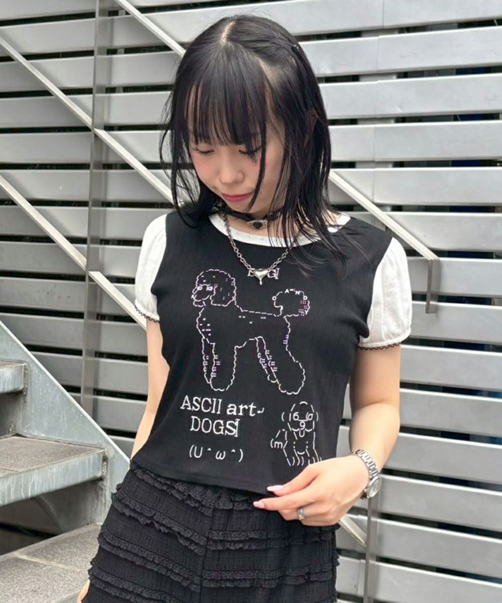 tシャツ ASCII ART DOG Tシャツ レディース ASCII ART DOG TEE | Candy Stripper（キャンディ ストリッパー