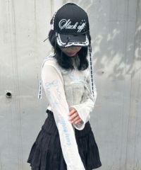 トップス Candy stripper TATTOO LACE SHEER TOPS TATTOO LACE SHEER TOPS | Candy Stripper（キャンディ ストリッパー