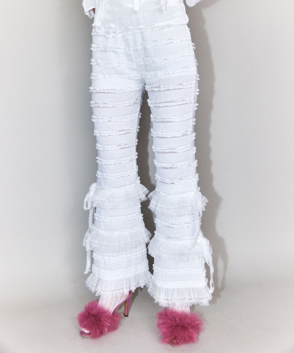 【美品】CandyStripper バルーンパンツ シルバースパンコール リボン 美品】CandyStripper バルーンパンツ シルバースパンコール リボン