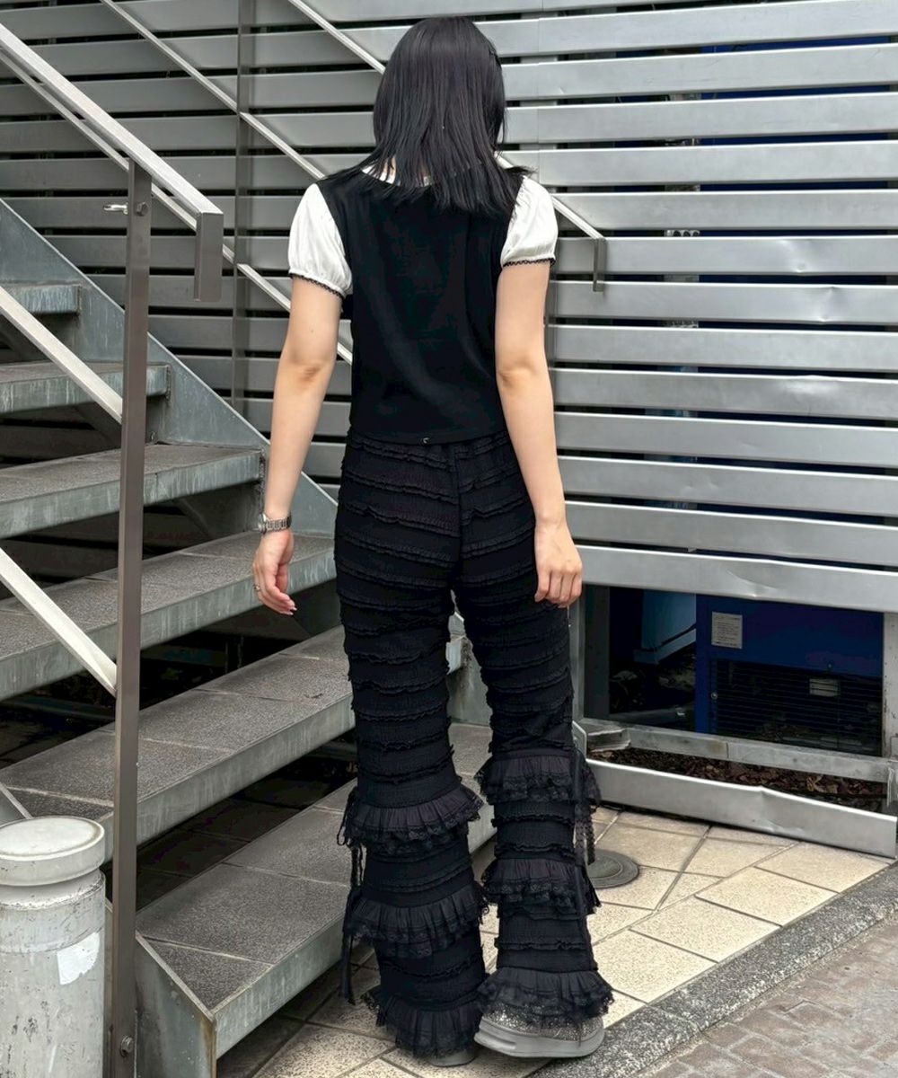 FRILL LACE FLARE PANTS | Candy Stripper（キャンディ