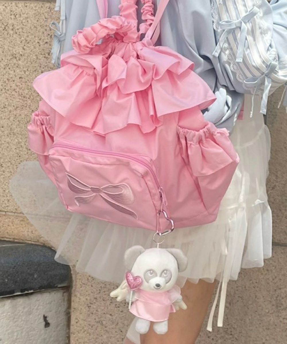 RIBBON FRILL KNAPSACK | Candy Stripper（キャンディ