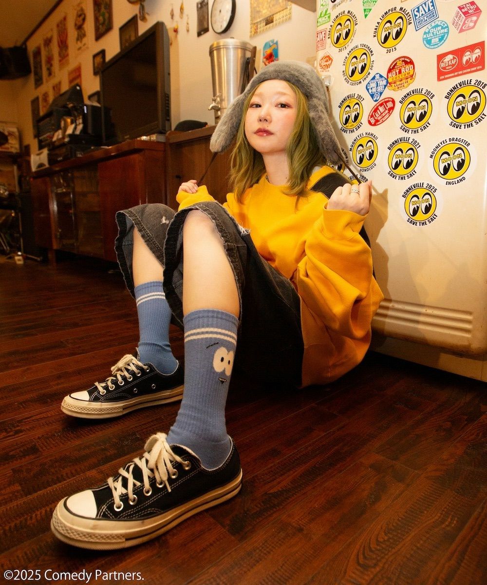 マロンクリーム candy stripper ロンT 靴下 キャンディストリッパー、サンリオの“ぬいぐるみ風”マロン