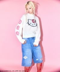 HELLO KITTY】HIBISCUS KNIT PULLOVER | Candy Stripper（キャンディ