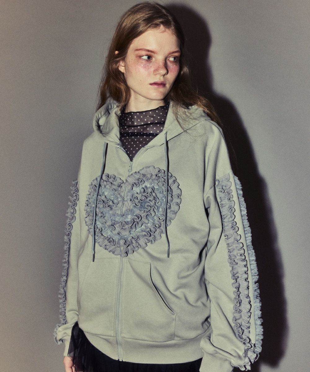 HEART FRILL HOODIE | Candy Stripper（キャンディ ストリッパー