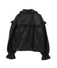 RIBBON ＆ PUFF LEATHER JACKET | Candy Stripper（キャンディ