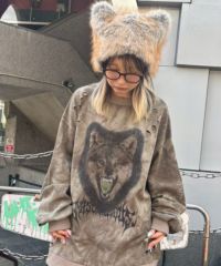 WOLFY DAMAGE TIE DYE SWEAT | Candy Stripper（キャンディ