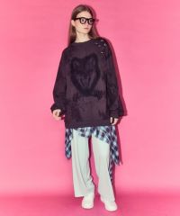 WOLFY DAMAGE TIE DYE SWEAT | Candy Stripper（キャンディ