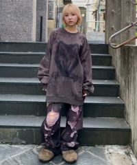 WOLFY DAMAGE TIE DYE スウェット WOLFY DAMAGE TIE DYE スウェット