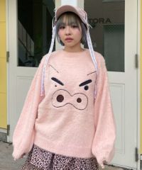 クレヨンしんちゃん】ふわふわ フェイス KNIT | Candy Stripper