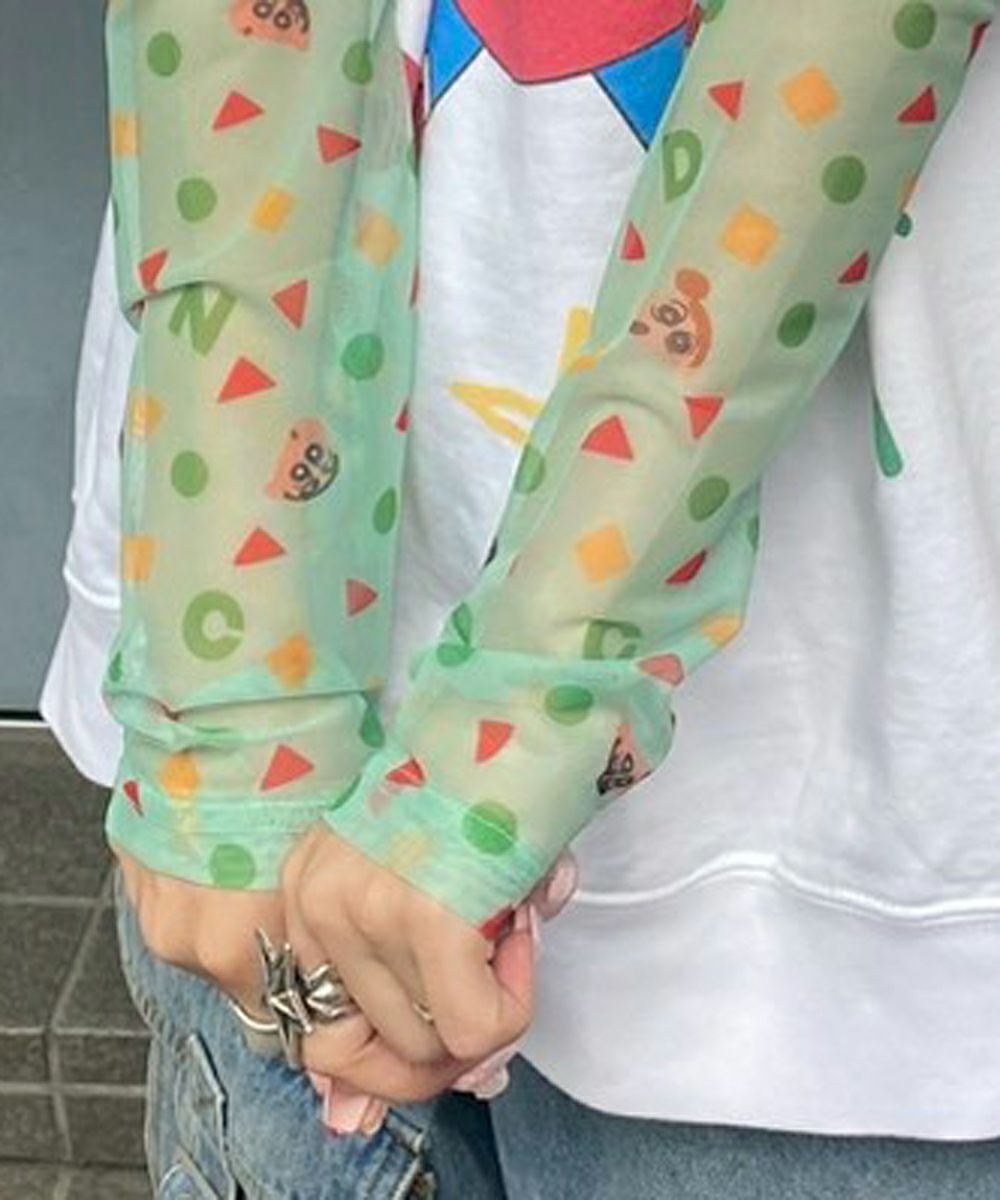 クレヨンしんちゃん】シロ ダメージ ボーダー KNIT | Candy Stripper