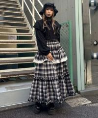 AFTERNOON TIERED FRILL SKIRT | Candy Stripper（キャンディ