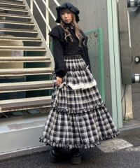 AFTERNOON TIERED FRILL SKIRT | Candy Stripper（キャンディ
