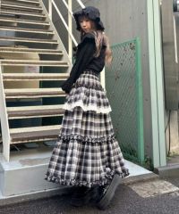 AFTERNOON TIERED FRILL SKIRT | Candy Stripper（キャンディ