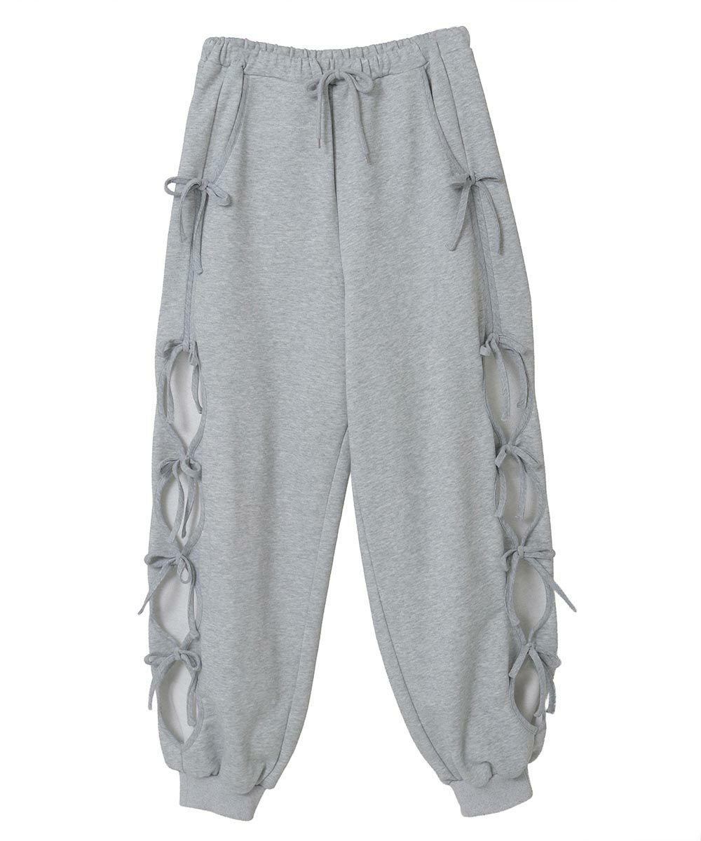 RIBBON HOLE SWEAT PANTS | Candy Stripper（キャンディ ストリッパー