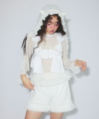 DOLLY RIBBON TULLE FRILL TOPS | Candy Stripper（キャンディ