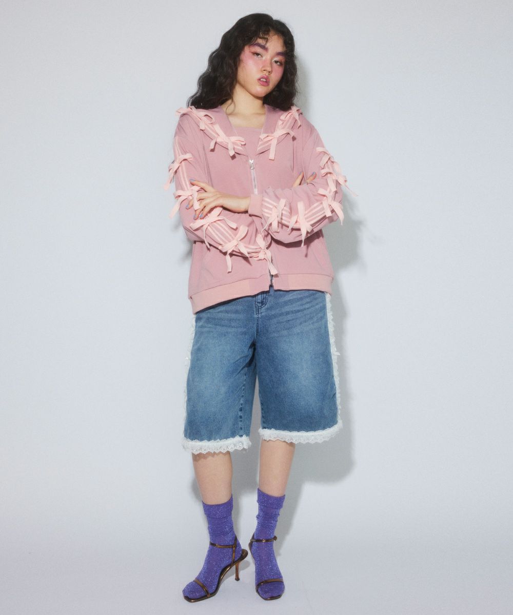 トップス Candy Stripper RIBBON JERSEY BLOUSON Candy Stripper（キャンディストリッパー）の「RIBBON JERSEY BLOUSON